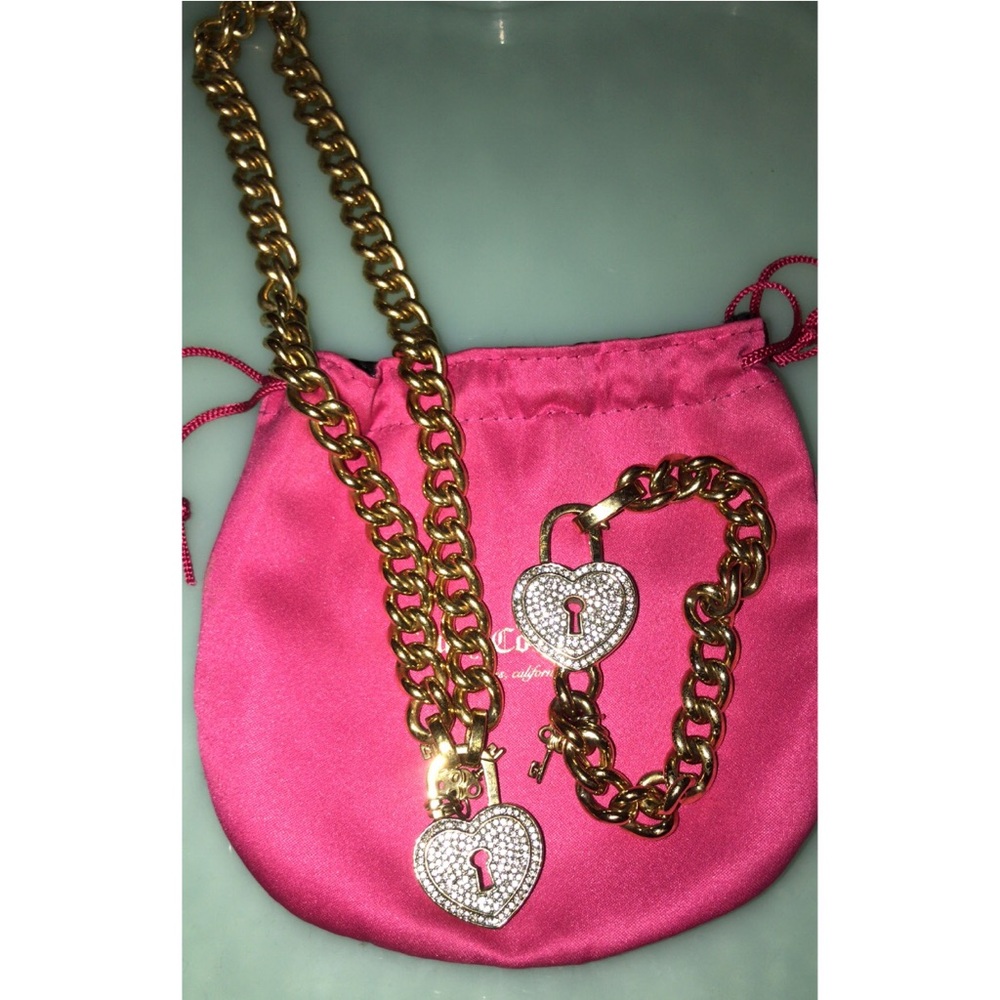 Juicy Couture Pave Padlock Heart Set